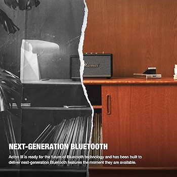 maki　Acton 3 Bluetooth Black Marshall Acton III Bluetooth Home Speaker with Bass / Treble